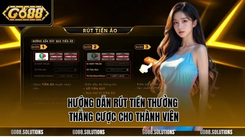 Hướng dẫn rút tiền thưởng thắng cược cho thành viên